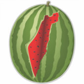 Watermelon Palestine Map Slice Aufkleber (Vorderseite)