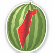 Watermelon Palestine Map Slice Aufkleber (Vorderseite)