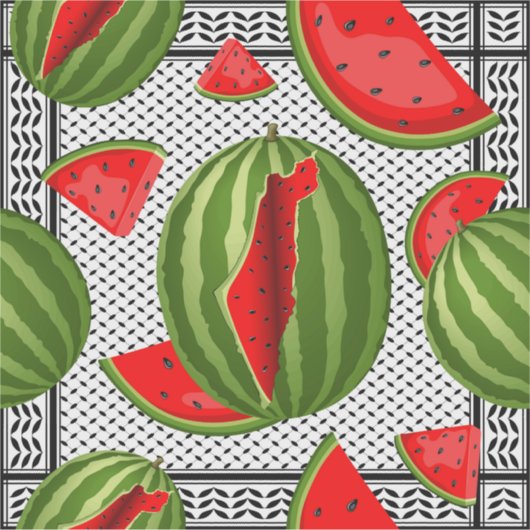 Watermelon Palestine Map Slice Aufkleber (Vorderseite)