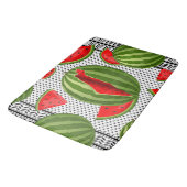Watermelon Palestine Map Slice Badematte (Schrägansicht)