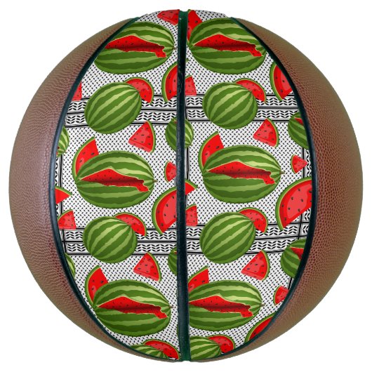 Watermelon Palestine Map Slice Basketball (Vertikal)