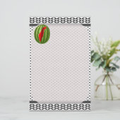 Watermelon Palestine Map Slice Briefpapier (Stehend Vorderseite)