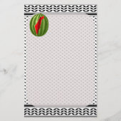 Watermelon Palestine Map Slice Briefpapier (Vorderseite)