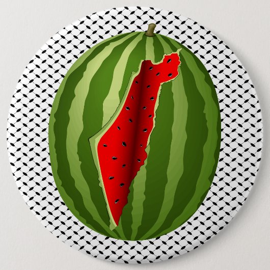 Watermelon Palestine Map Slice Button (Vorderseite)