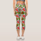 Watermelon Palestine Map Slice Capri Leggings (Rückseite)