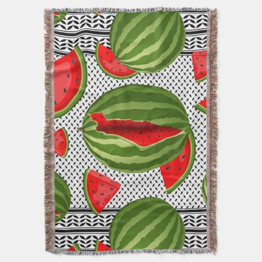 Watermelon Palestine Map Slice Decke (Vorderseite Vertikal)