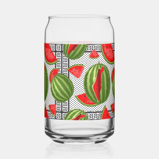 Watermelon Palestine Map Slice Dosenglas (Rückseite)