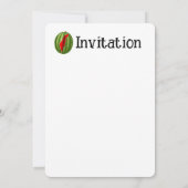 Watermelon Palestine Map Slice Einladung (Rückseite)