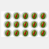 Watermelon Palestine Map Slice Etiketten (Blatt)