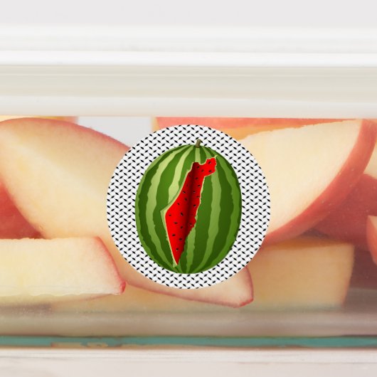 Watermelon Palestine Map Slice Etiketten (Befestigt)