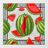 Watermelon Palestine Map Slice Fensteraufkleber (Blatt)