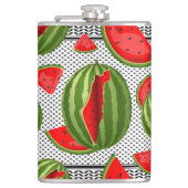 Watermelon Palestine Map Slice Flachmann (Vorderseite)