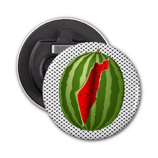 Watermelon Palestine Map Slice Flaschenöffner (Vorderseite)