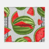 Watermelon Palestine Map Slice Fleecedecke (Vorderseite (Horizontal))