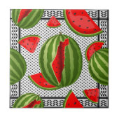 Watermelon Palestine Map Slice Fliese (Vorderseite)