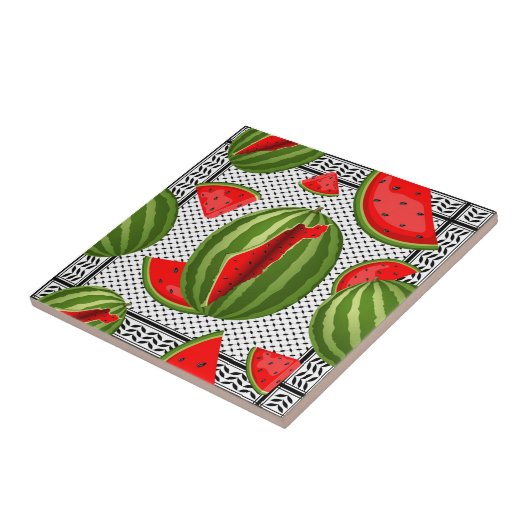 Watermelon Palestine Map Slice Fliese (Seite)