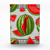 Watermelon Palestine Map Slice Fotoblock (Vorderseite)