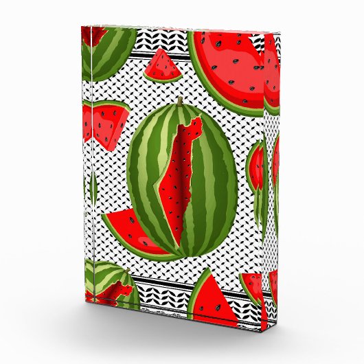 Watermelon Palestine Map Slice Fotoblock (Rechts)