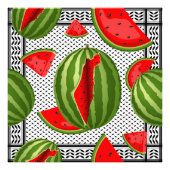 Watermelon Palestine Map Slice Fotodruck (Vorne)