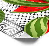 Watermelon Palestine Map Slice Fotodruck (Ecke)