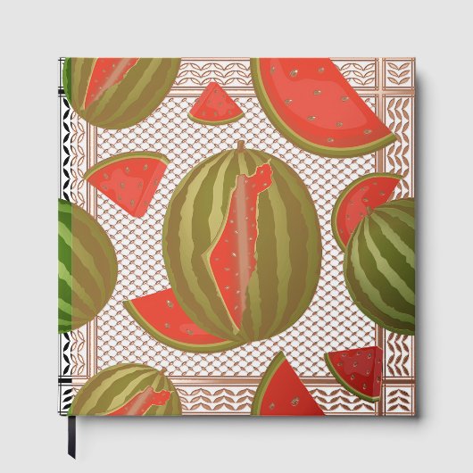 Watermelon Palestine Map Slice Gästebuch (Vorderseite)