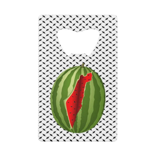Watermelon Palestine Map Slice Geldbeutel Flaschenöffner (Vorderseite)