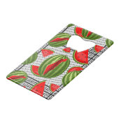 Watermelon Palestine Map Slice Geldbeutel Flaschenöffner (Rückseite Schrägansicht)