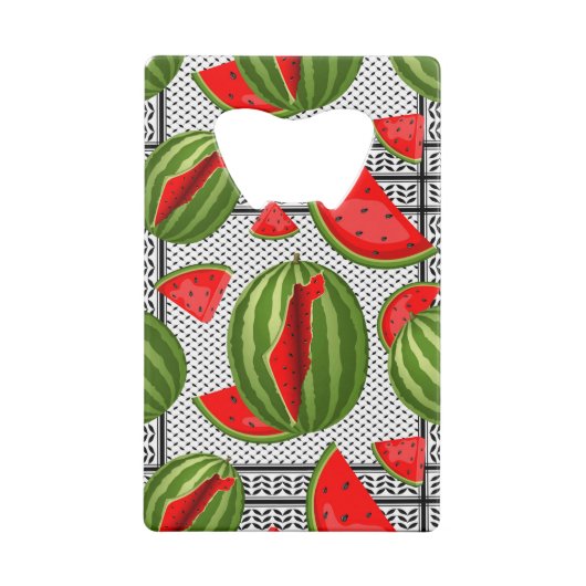 Watermelon Palestine Map Slice Geldbeutel Flaschenöffner (Rückseite)