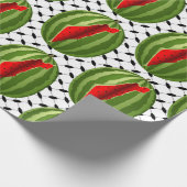 Watermelon Palestine Map Slice Geschenkpapier (Ecke)