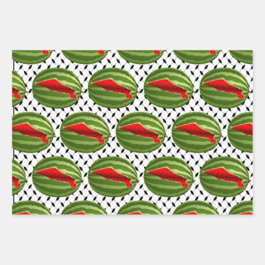 Watermelon Palestine Map Slice Geschenkpapier Set (Vorderseite 2)