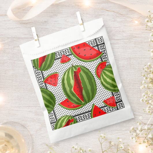 Watermelon Palestine Map Slice Geschenktütchen (Ausgeschnitten)