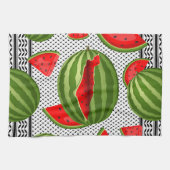 Watermelon Palestine Map Slice Geschirrtuch (Horizontal)