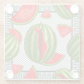 Watermelon Palestine Map Slice Glasuntersetzer (Rückseite)