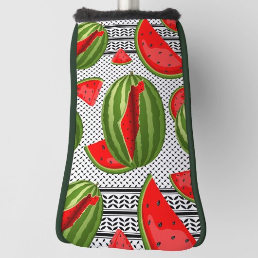 Watermelon Palestine Map Slice Golf Headcover (Rotieren 90)