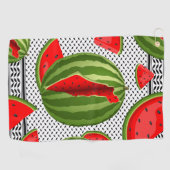 Watermelon Palestine Map Slice Golfhandtuch (Horizontal)