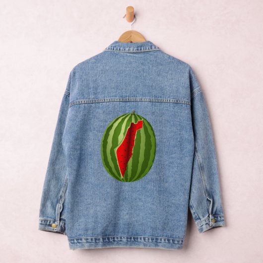 Watermelon Palestine Map Slice Jeansjacke (Hangar)