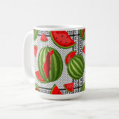 Watermelon Palestine Map Slice Kaffeetasse (Vorderseite Links)