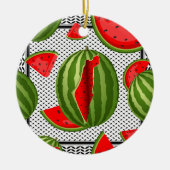 Watermelon Palestine Map Slice Keramik Ornament (Vorne)