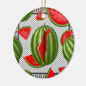 Watermelon Palestine Map Slice Keramik Ornament (Links)