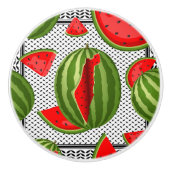 Watermelon Palestine Map Slice Keramikknauf (Vorderseite)