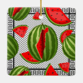 Watermelon Palestine Map Slice Keramikornament (Rückseite)
