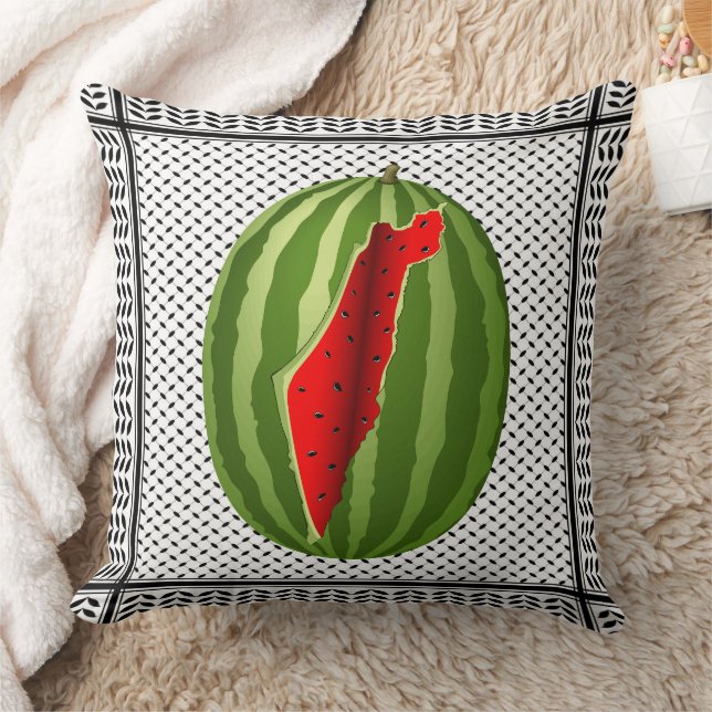Watermelon Palestine Map Slice Kissen (Decke)