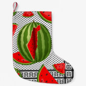 Watermelon Palestine Map Slice Kleiner Weihnachtsstrumpf (Vorderseite)
