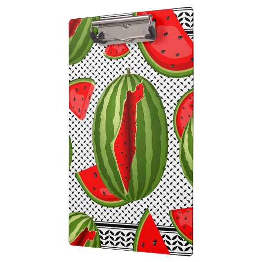 Watermelon Palestine Map Slice Klemmbrett (Links)