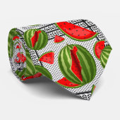 Watermelon Palestine Map Slice Krawatte (Gerollt)