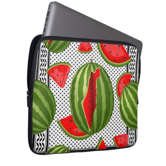 Watermelon Palestine Map Slice Laptopschutzhülle (Vorne Rechts)