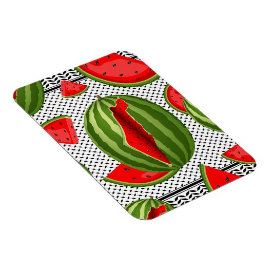 Watermelon Palestine Map Slice Magnet (Rechte Seite)