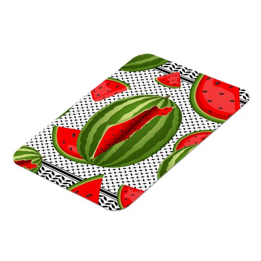 Watermelon Palestine Map Slice Magnet (Linke Seite)