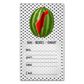 Watermelon Palestine Map Slice Magnetische Visitenkarte (Vorderseite Vertikal)