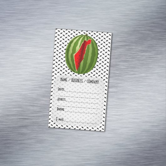 Watermelon Palestine Map Slice Magnetische Visitenkarte (Beispiel)